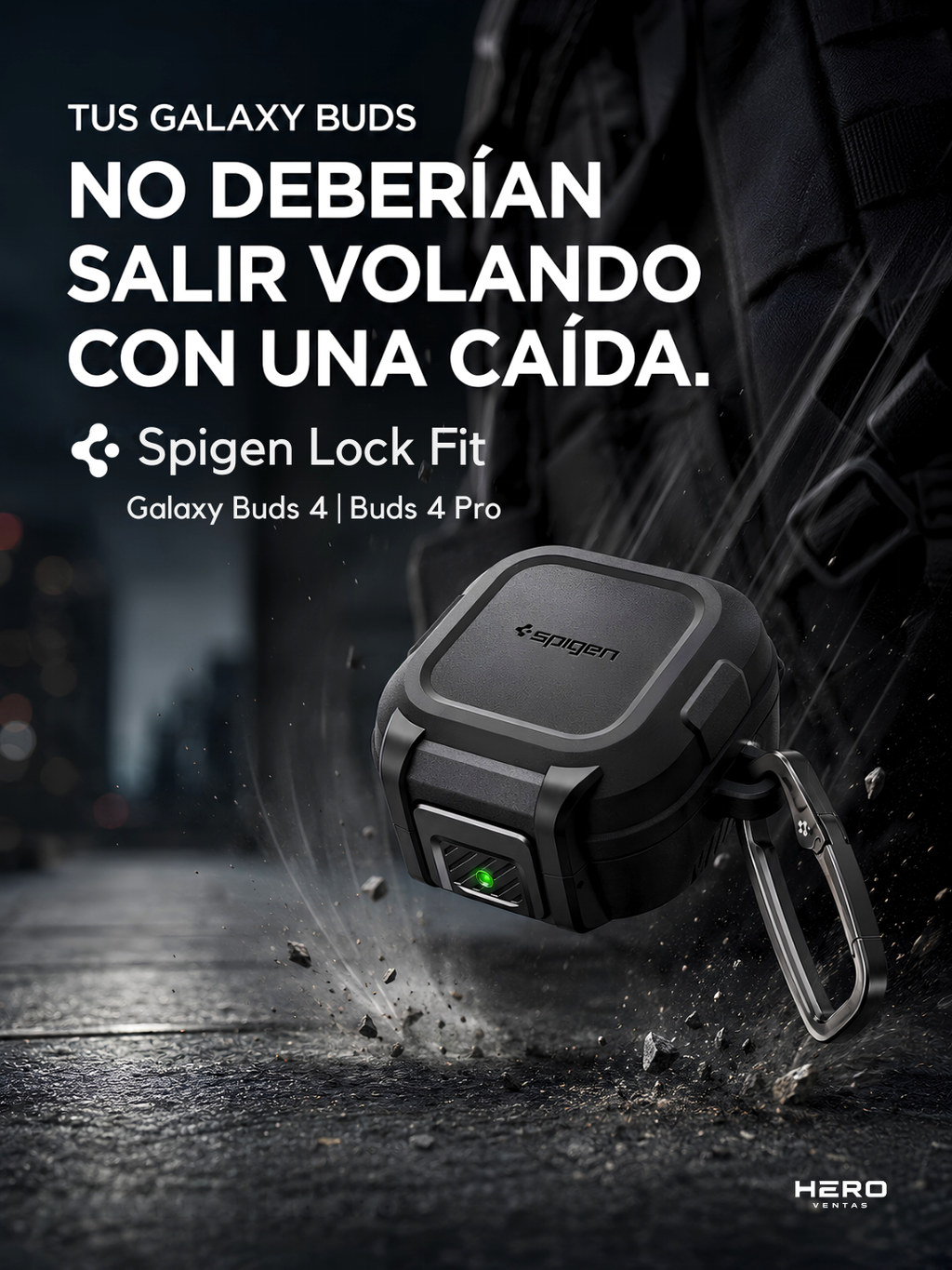 Spigen Lock Fit Case para Samsung Galaxy Buds 4 / 4 Pro