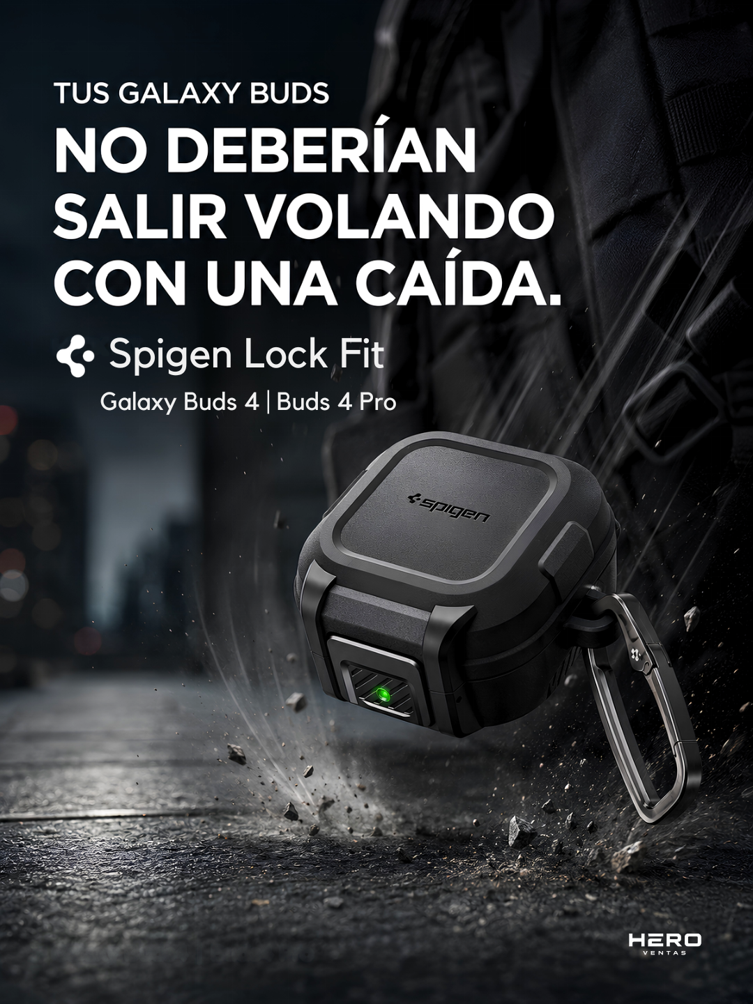 Spigen Lock Fit Case para Samsung Galaxy Buds 4 / 4 Pro