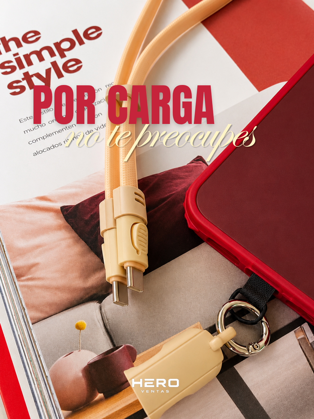 Lisen Lanyard + Cable De Carga Tipo C