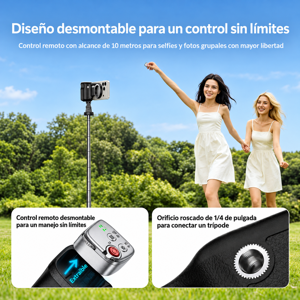 Yesido: agarre magnético MagSafe para celular con control Bluetooth