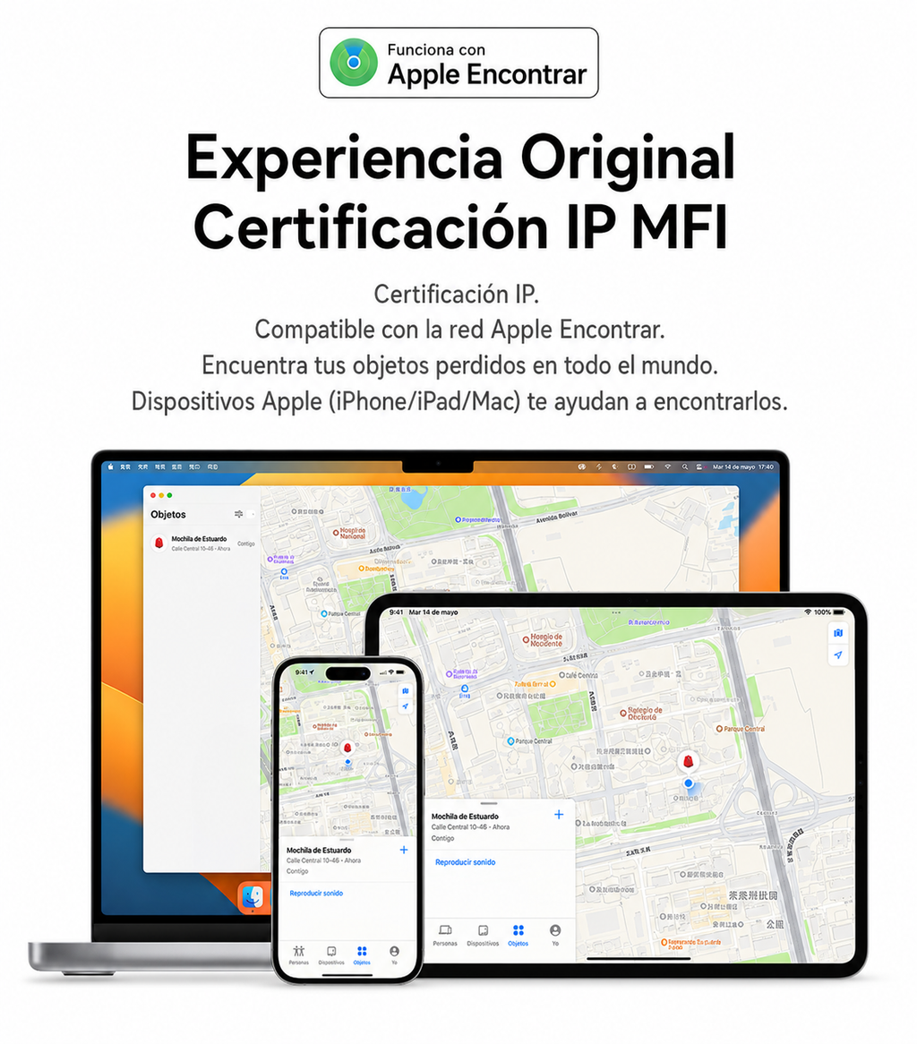 Localizador GPS YESIDO EC14 Compatible con Apple Find My