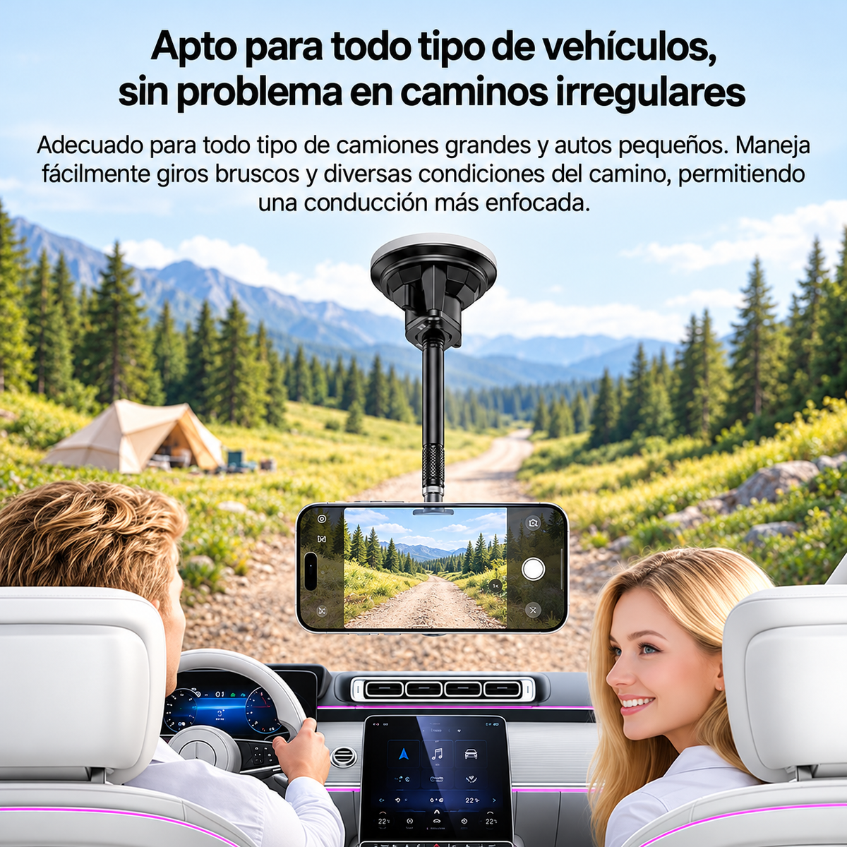 Yesido soporte magnético tipo VLOG MagSafe para carro con carga inalámbrica de 15 W