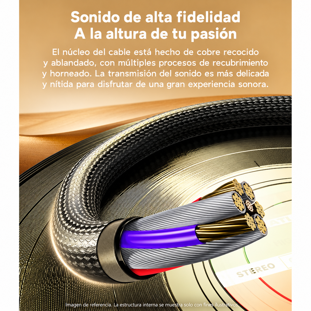 Cable de audio USB-C a auxiliar 3,5 mm Yesido YAU42 de 1 m