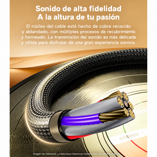 Cable de audio USB-C a auxiliar 3,5 mm Yesido YAU42 de 1 m