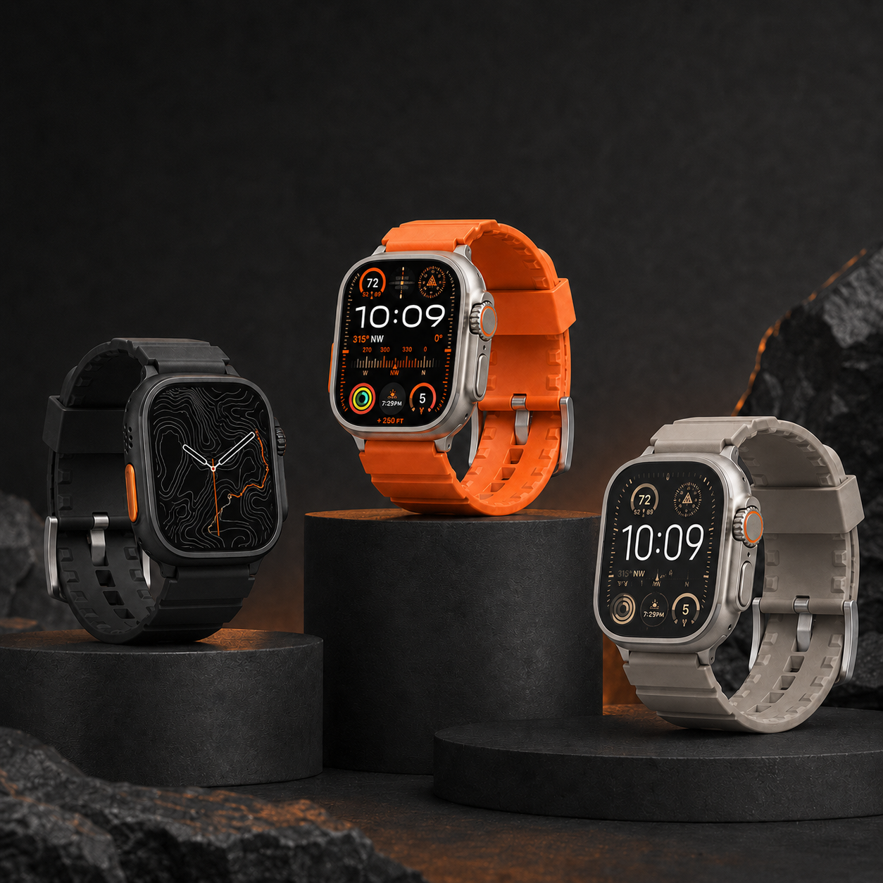 Ringke Rubber One Bold Band — Apple Watch Ultra 3/2/1 49mm · Series 11/10 46mm Series 9/8/7 45mm · SE/6/5/4 44mm