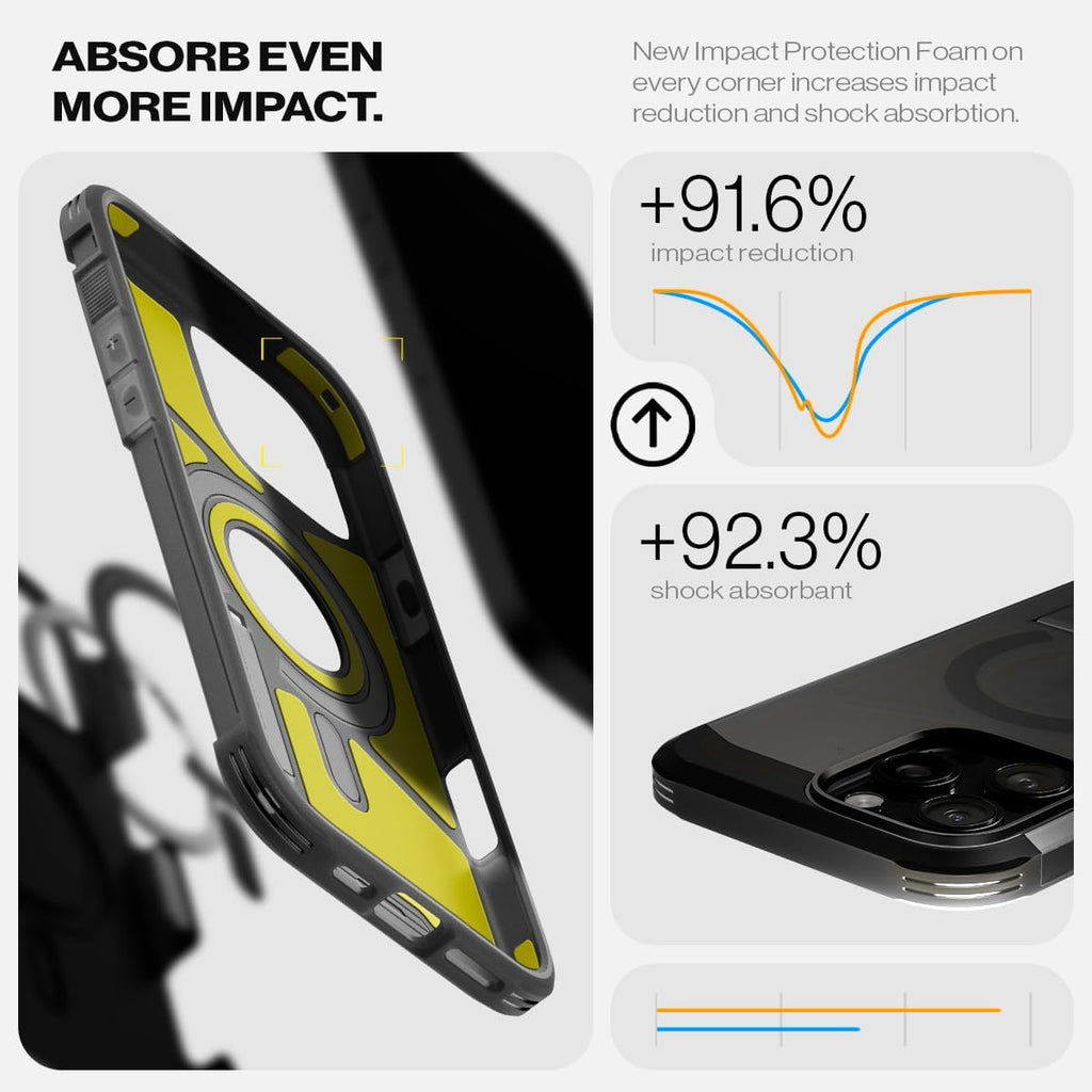 Tough Armor Ai (MagFit) GunMetal Spigen iPhone 16 Pro