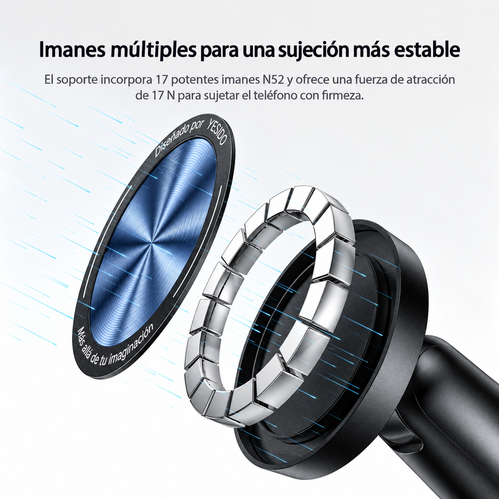 Soporte magnético MagSafe para teléfono YESIDO con giro de 360°
