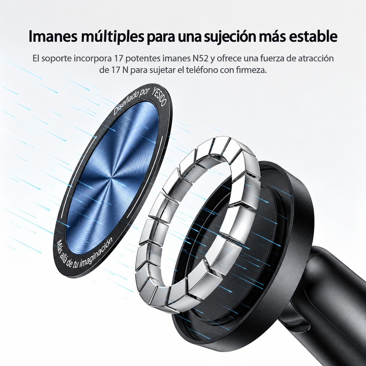 Soporte magnético MagSafe para teléfono YESIDO con giro de 360°