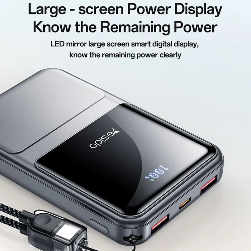 Power Bank Yesido YP96 20,000 mAh con Carga Rápida