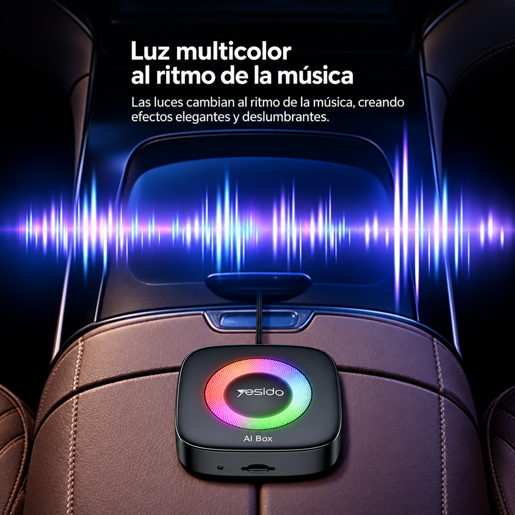 YESIDO KM22 Smart Box con CarPlay y Android Auto inalámbricos