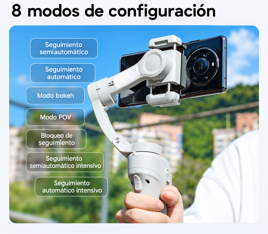 Gimbal Yesido SF18 con trípode y seguimiento facial