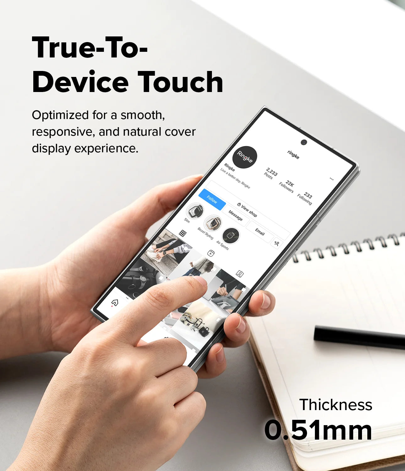 Galaxy Z Fold 8 Ultra Screen Protector – Ringke Easy Slide Tempered Glass 2-Pack