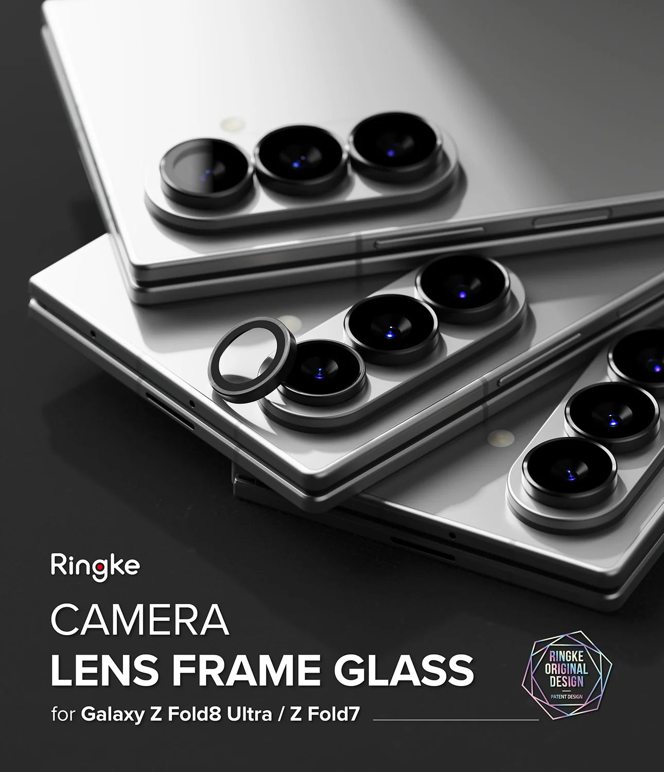 Ringke Protector de Cámara Galaxy Z Fold 8 Ultra | Z fold 7 – Vidrio Templado 9H Pack x2