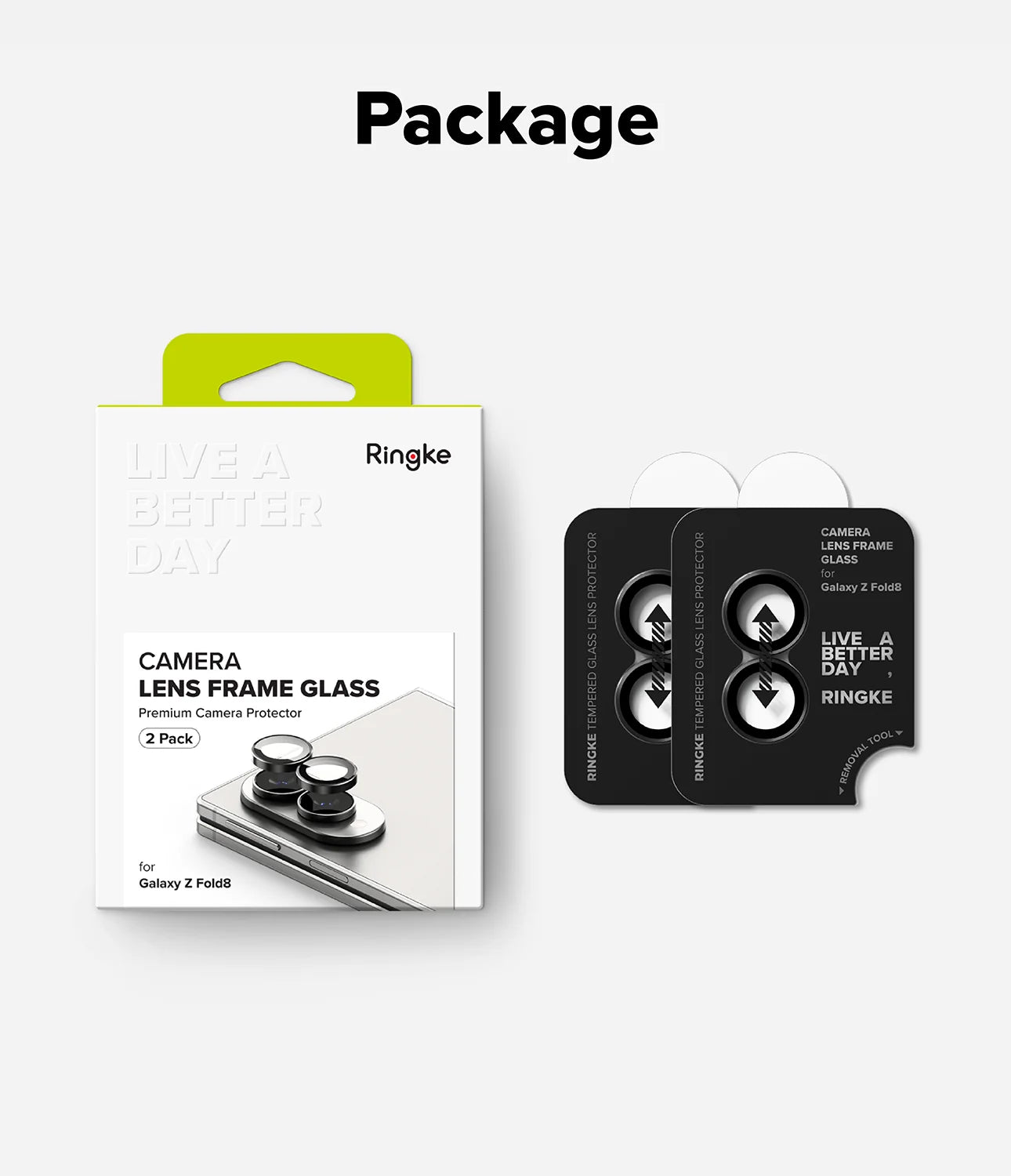 Ringke Camera Lens Frame Glass Galaxy Z Fold 8 – Protector Lente (2 Pack)