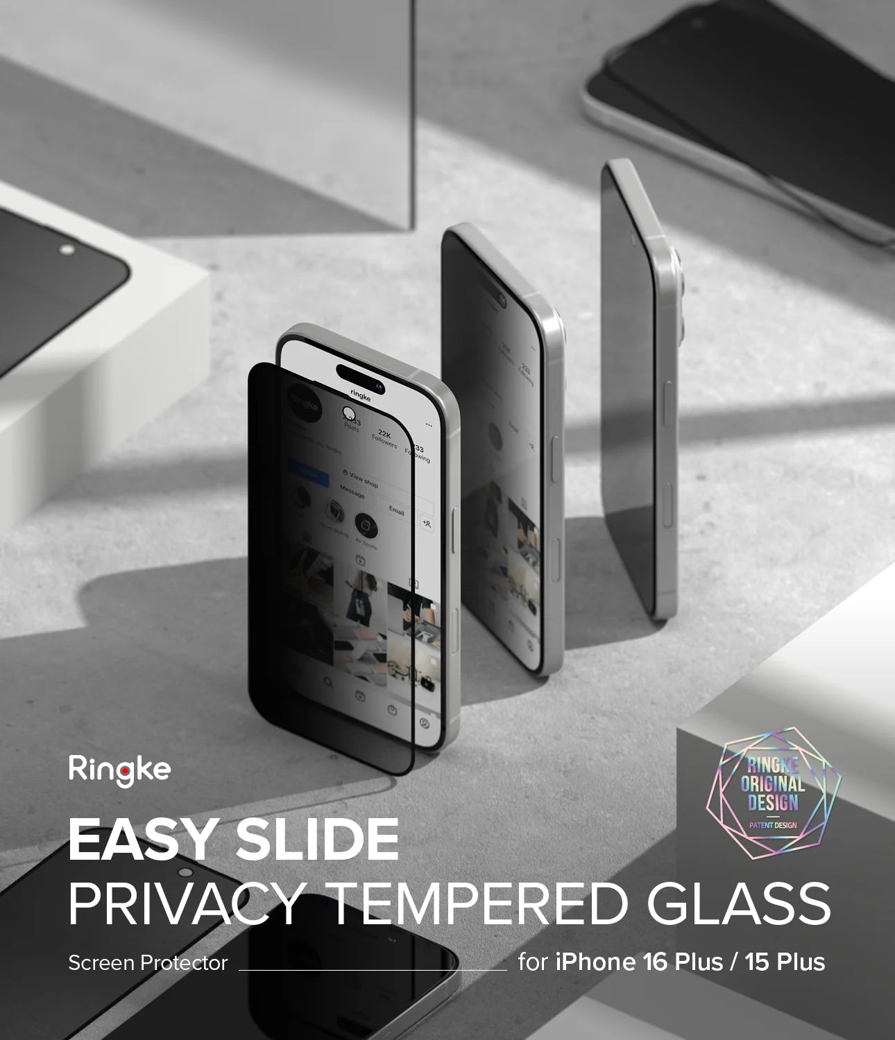 Vidrio Templado Privacidad Ringke iPhone 16 Plus | 15 Plus