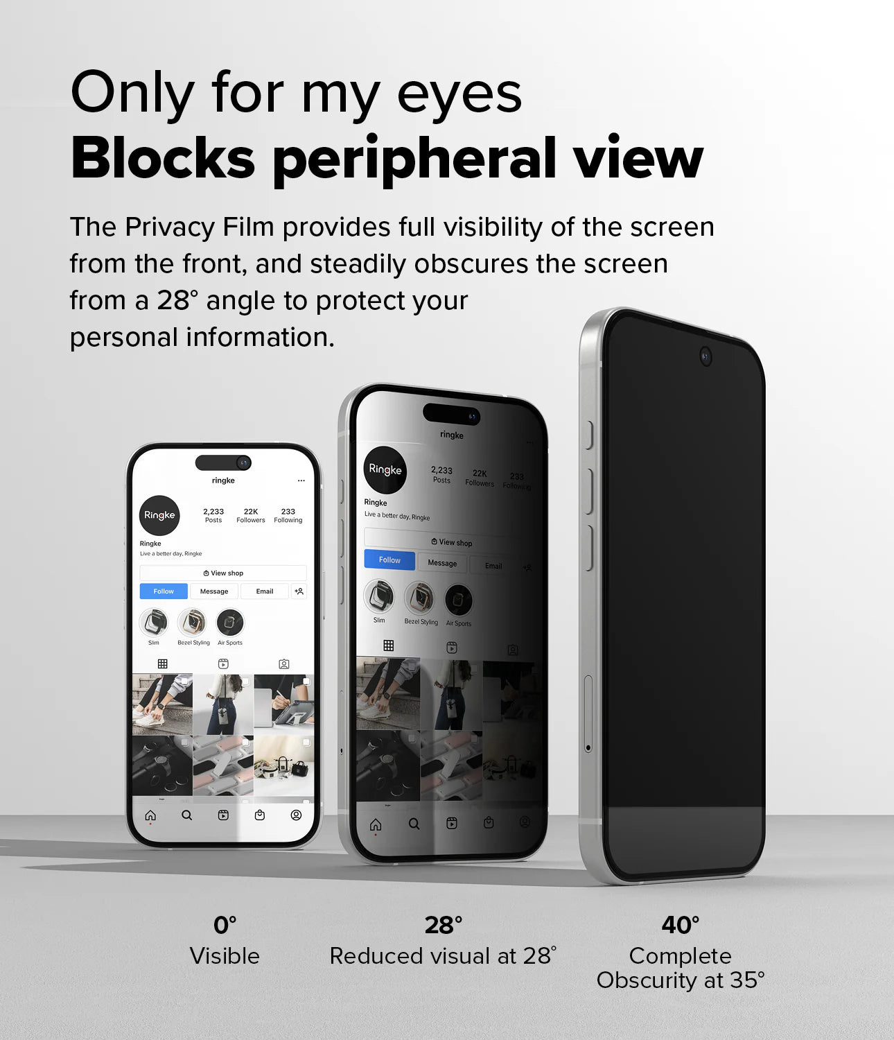 Vidrio Templado Privacidad Ringke iPhone 16 Plus | 15 Plus