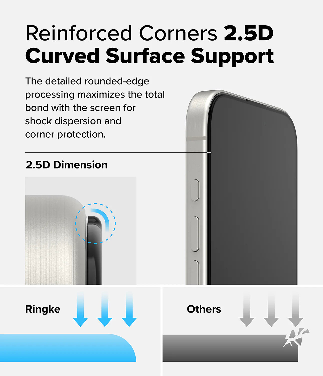 HD Vidrio Templado Ringke iPhone 16 Pro