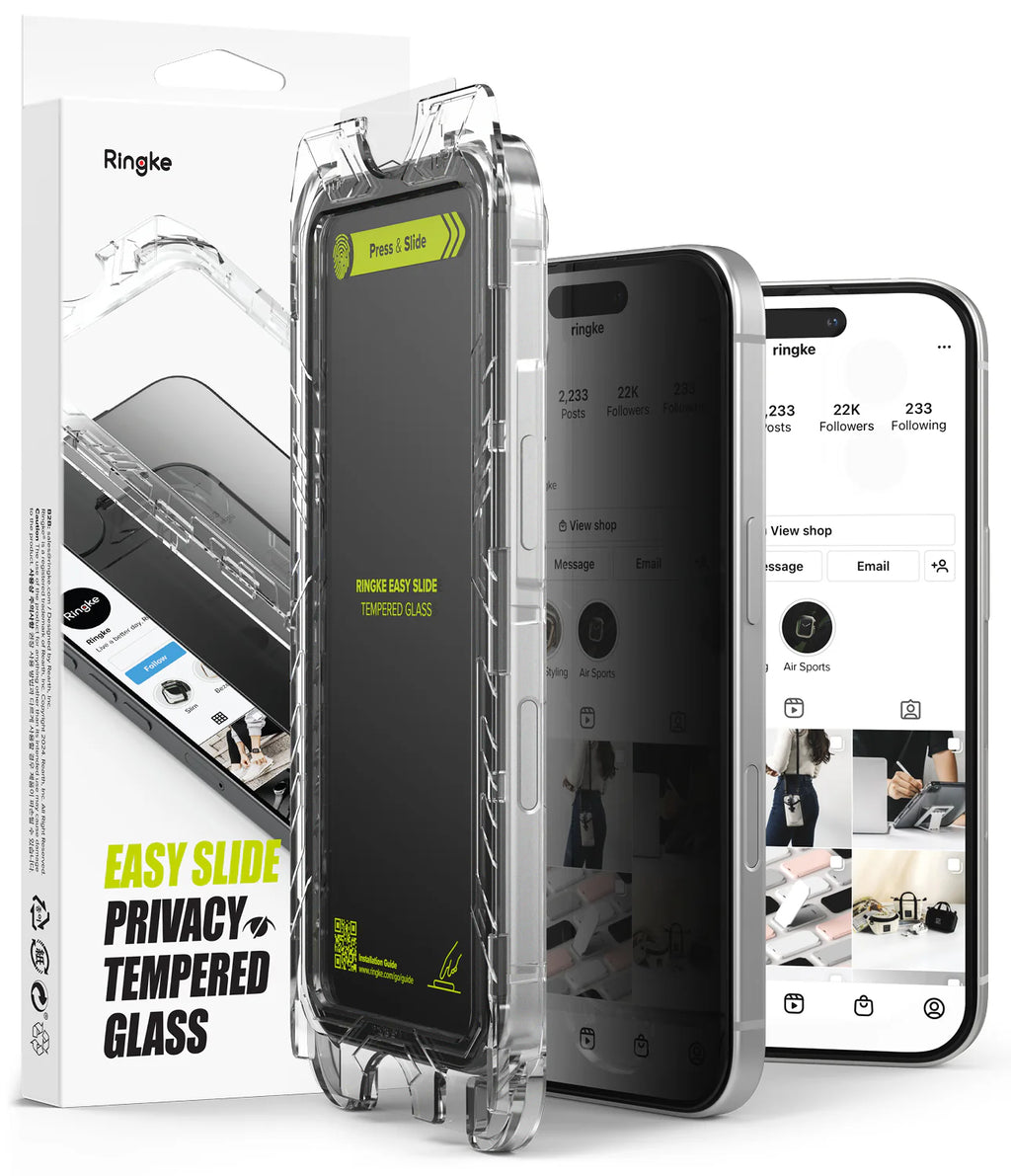 Vidrio Templado Privacidad Ringke iPhone 16 Plus | 15 Plus