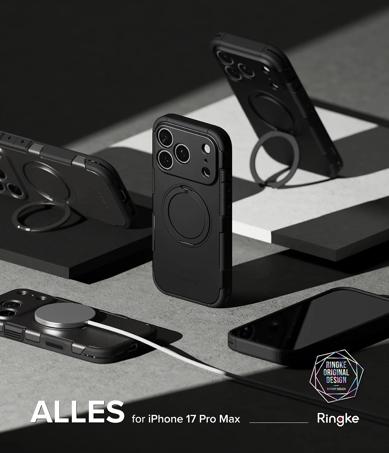 Alles GunMetal Ringe Case iPhone 17 Pro Max