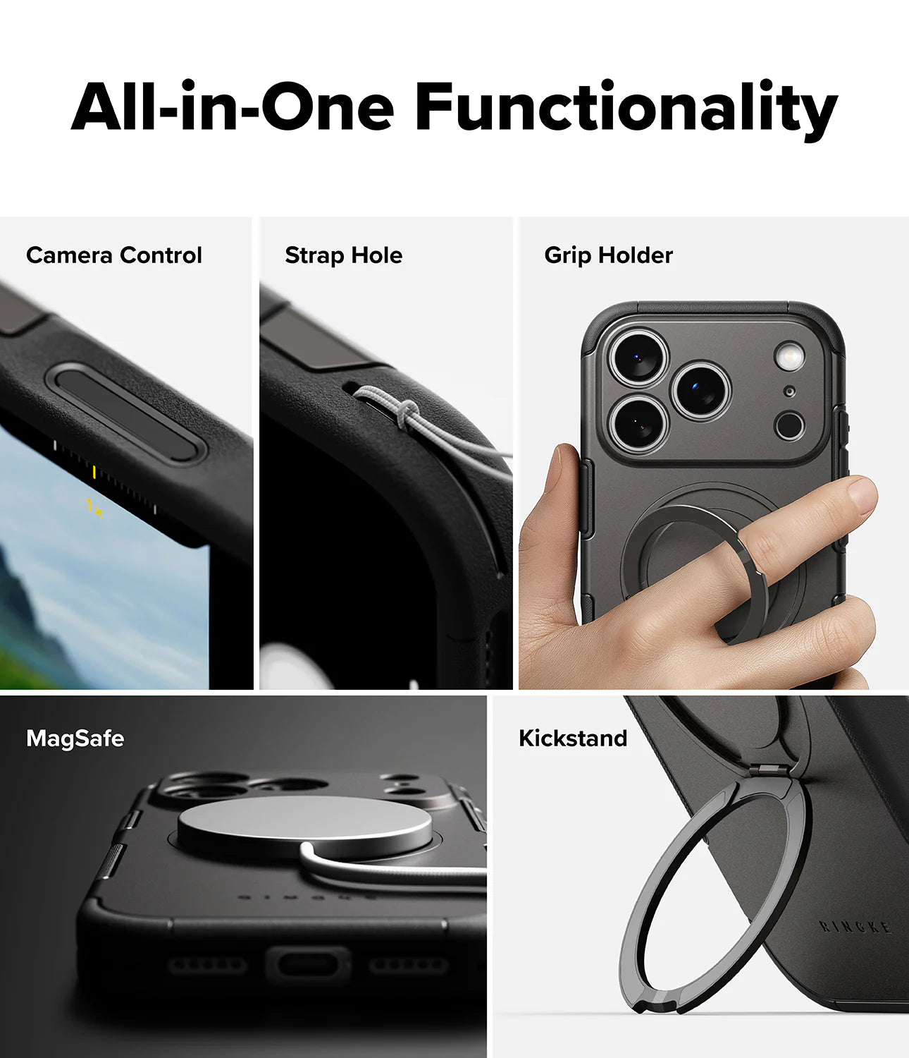 Alles GunMetal Ringe Case iPhone 17 Pro Max