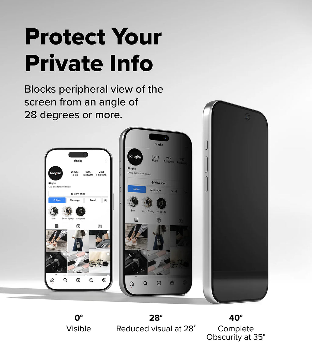 Privacidad Vidrio Templado Ringke iPhone 17 Pro