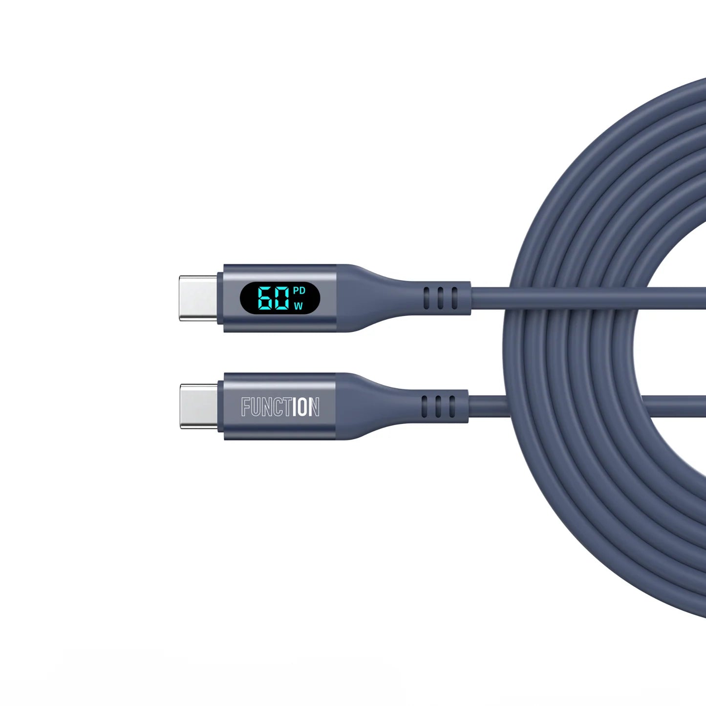 Function 101 Smart Cable USB-C a USB-C 60W con Pantalla Digital 1.5m