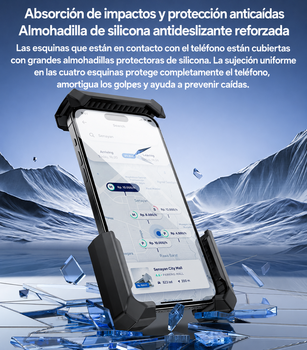 Soporte Universal para Celular de Bicicleta y Motocicleta Yesido C331
