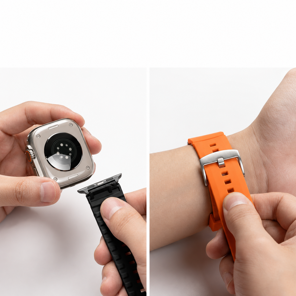 Ringke Rubber One Bold Band — Apple Watch Ultra 3/2/1 49mm · Series 11/10 46mm Series 9/8/7 45mm · SE/6/5/4 44mm