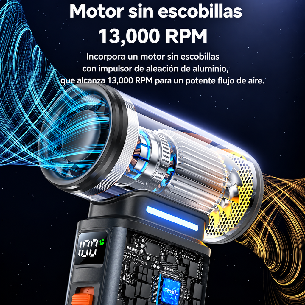 Ventilador turbo portátil Yesido de 15 W