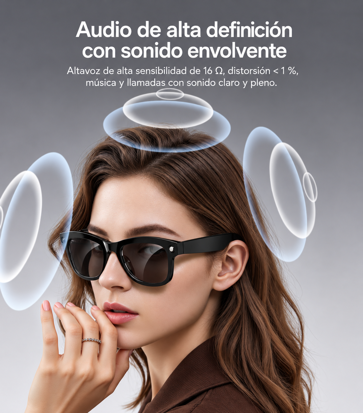 Gafas inteligentes YESIDO con IA, cámara de 8 MP y traductor