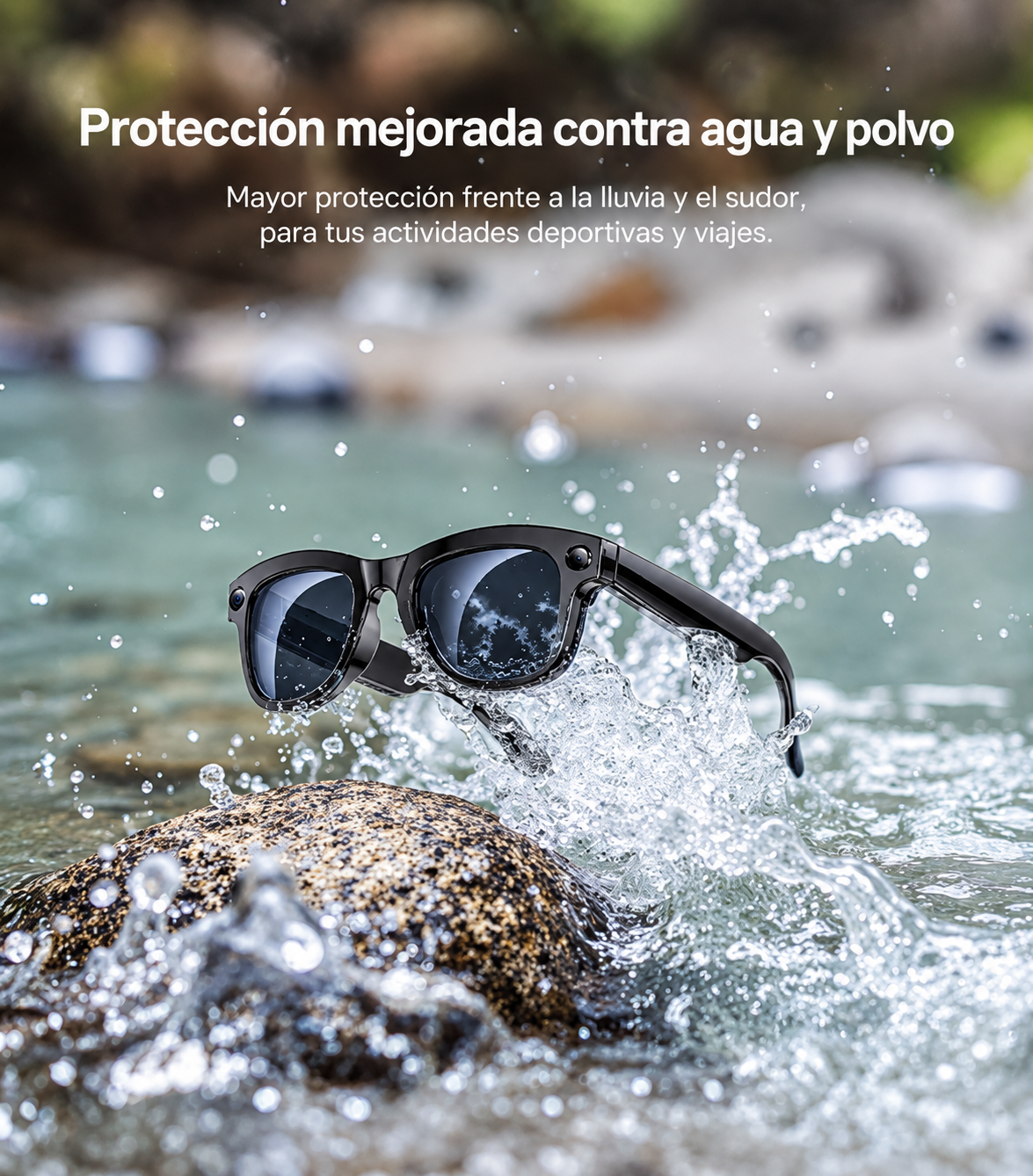 Gafas inteligentes YESIDO con IA, cámara de 8 MP y traductor