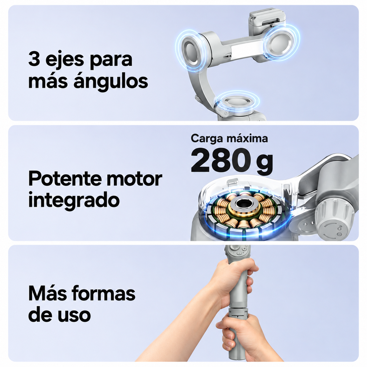 Gimbal Yesido SF18 con trípode y seguimiento facial
