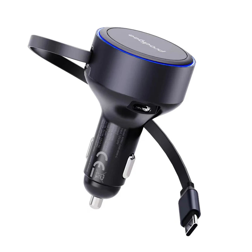 ProdiGee Energee Retract-It | Cargador De Carro Cable Retractil