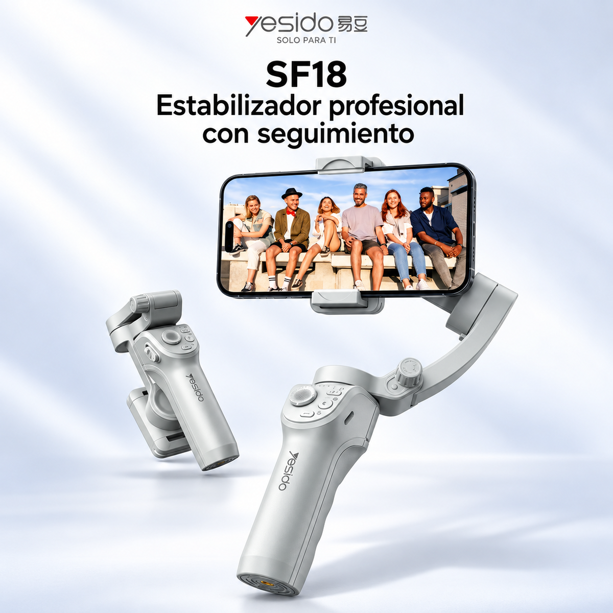 Gimbal Yesido SF18 con trípode y seguimiento facial