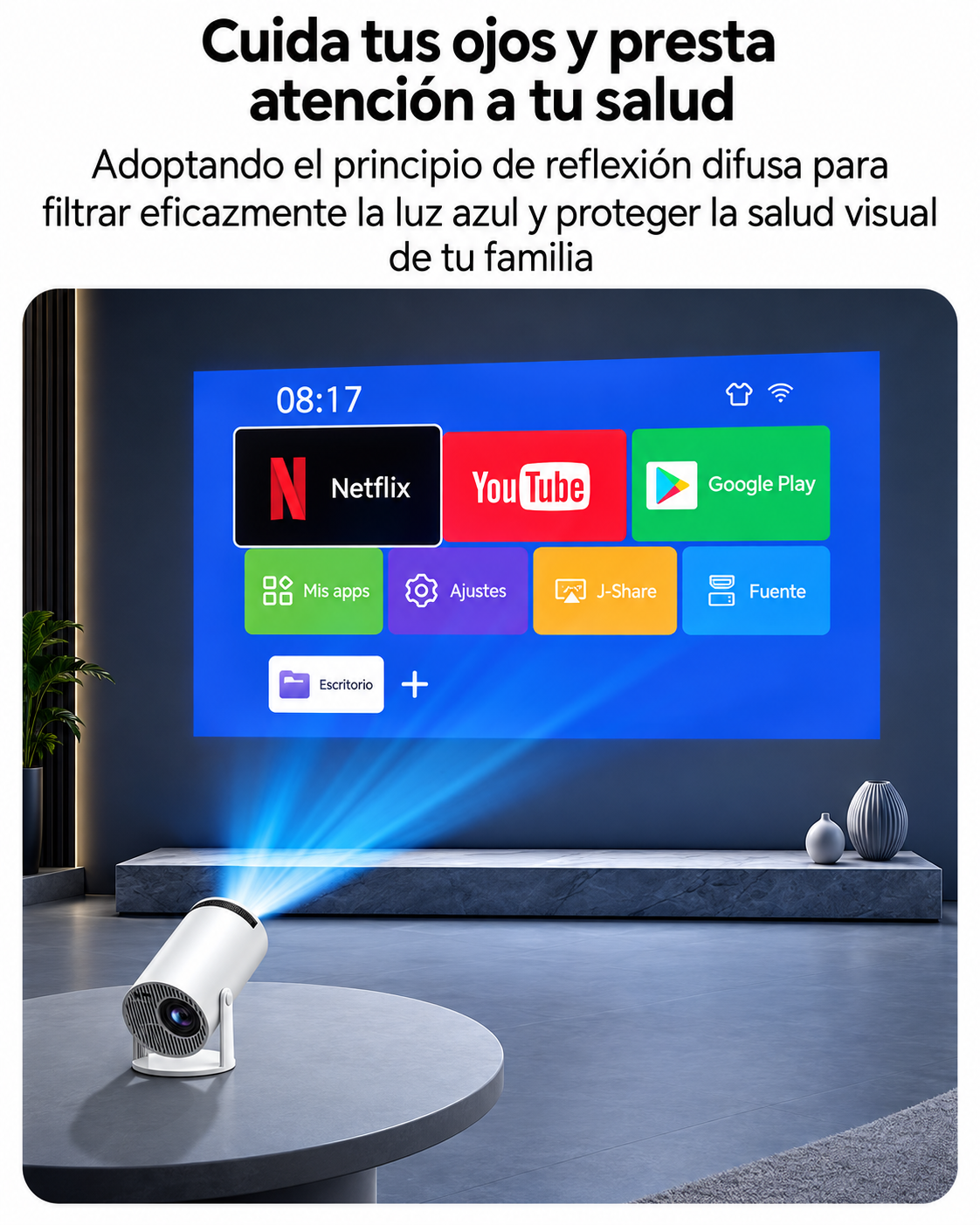 Mini Proyector Yesido TV14 Android 720p