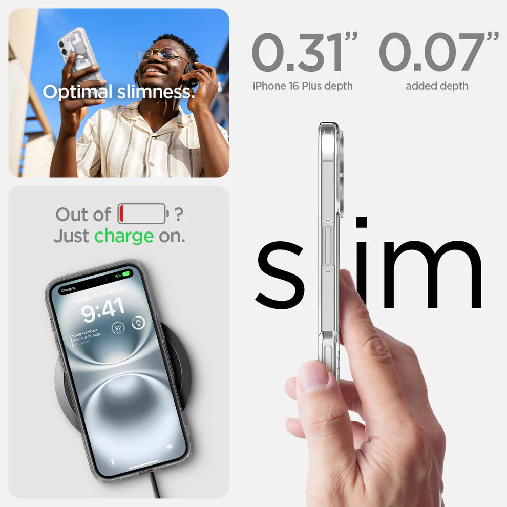 Ultra Hybrid Zero One White (Mag Fit) Spigen iPhone 16 Plus