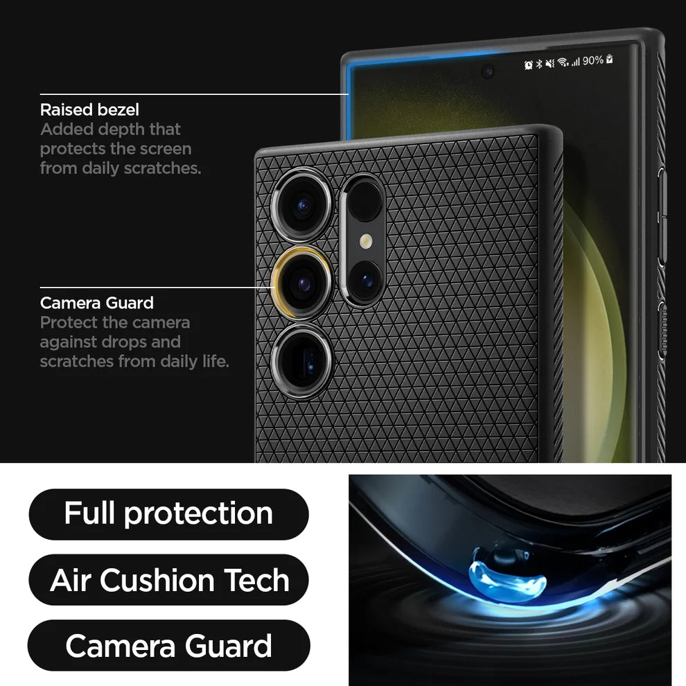 Spigen Liquid Air Matte Black Galaxy S23 Ultra
