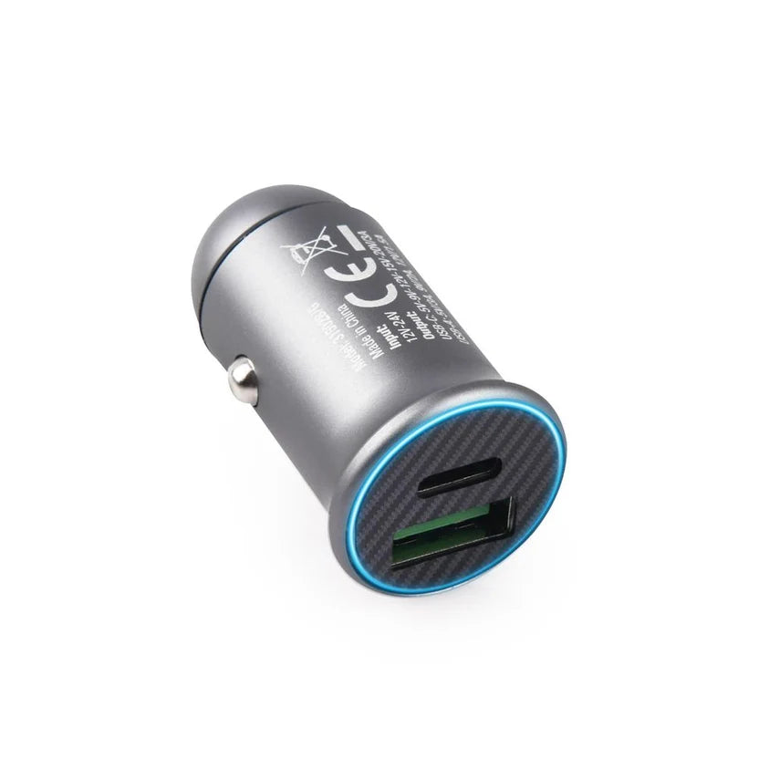 Cargador para carro ProdiGee Mini 30 W de doble puerto