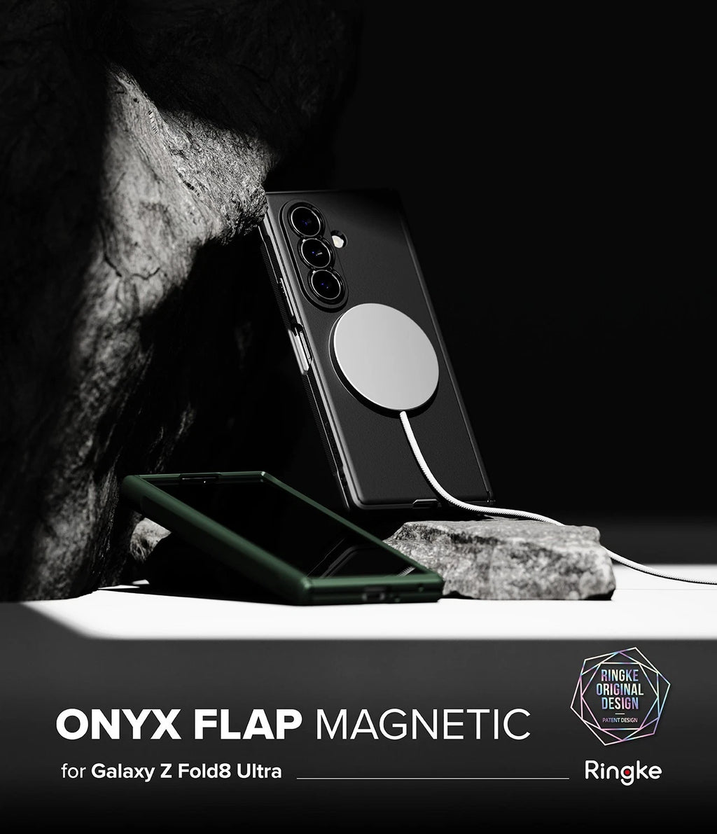 Ringke Onyx Flap Magnetic BLack Galaxy Z Fold 8 Ultra