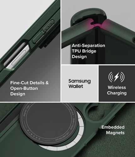 Ringke Onyx Flap Magnetic Dark Green Galaxy Z Fold 8 Ultra