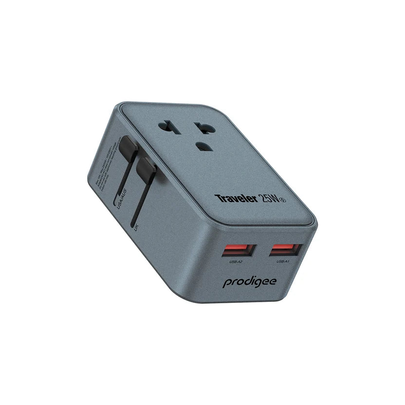 Cargador de Viaje Universal Prodigee Energee Traveler 25W GaN – 4 Puertos USB-C y USB-A