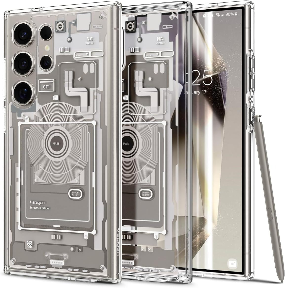 Ultra Hybrid Zero One White Spigen Galaxy S24 Ultra