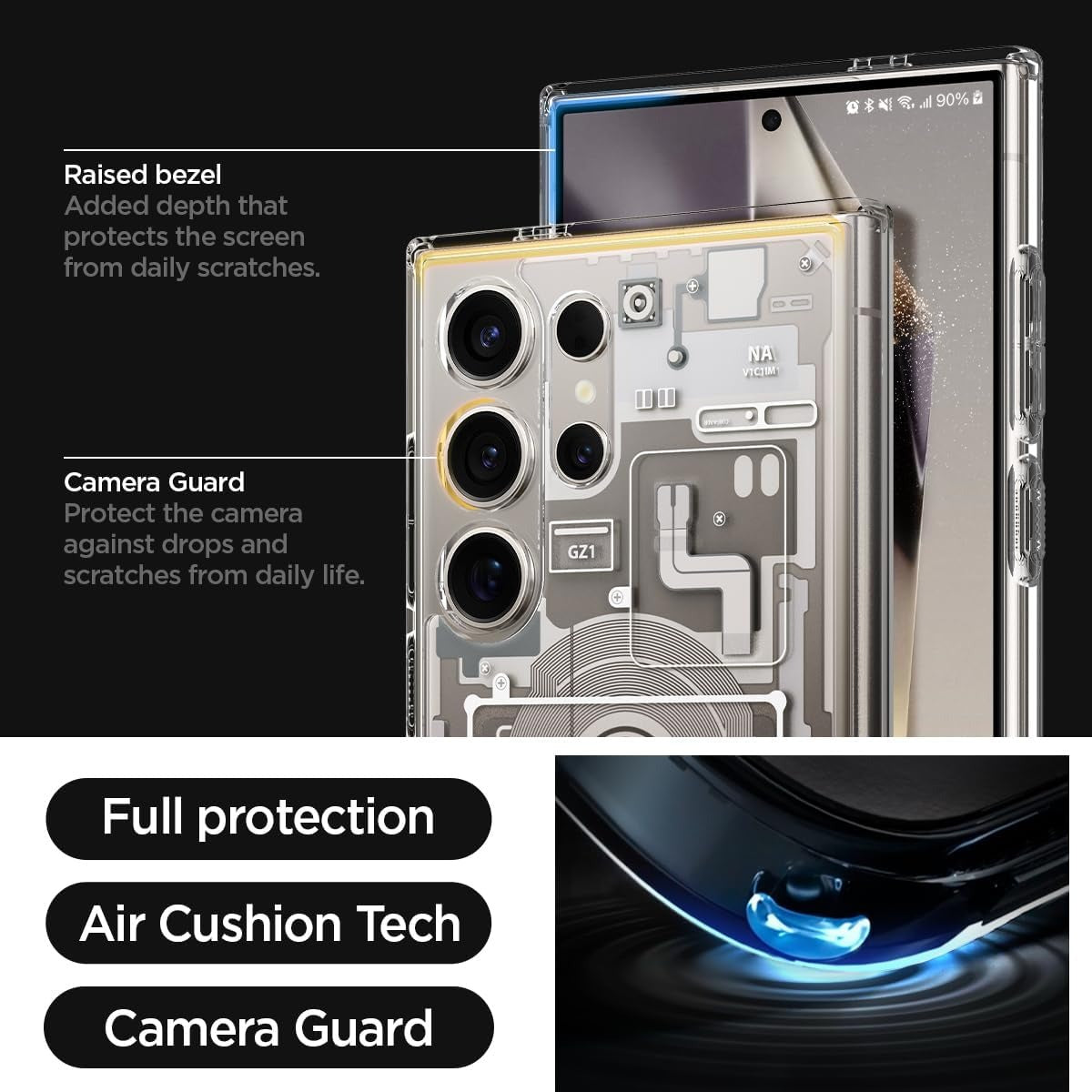 Ultra Hybrid Zero One White Spigen Galaxy S24 Ultra